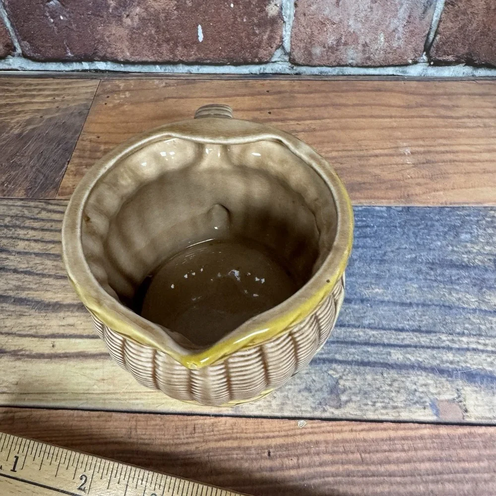 Vintage Juice Squeezer Pitcher Basketweave Tilso Japan Ceramic Retro‎ MCM 1950s